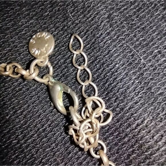 Signed Jane Stone and Green Tear Drop Bib Necklace - Picture 5 of 6